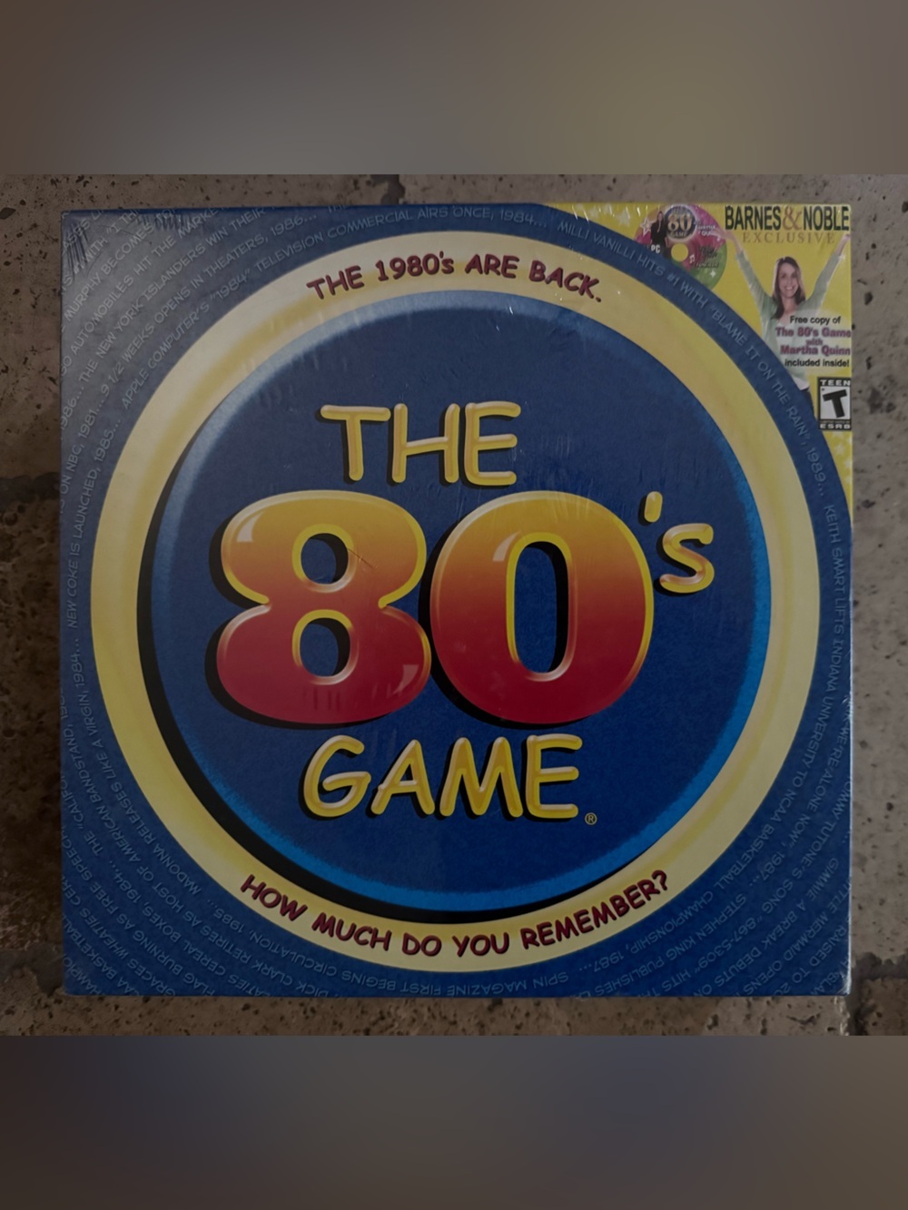 New-The 80's Game Trivia Board Game Intellinitiative 2001 New Factory Sealed